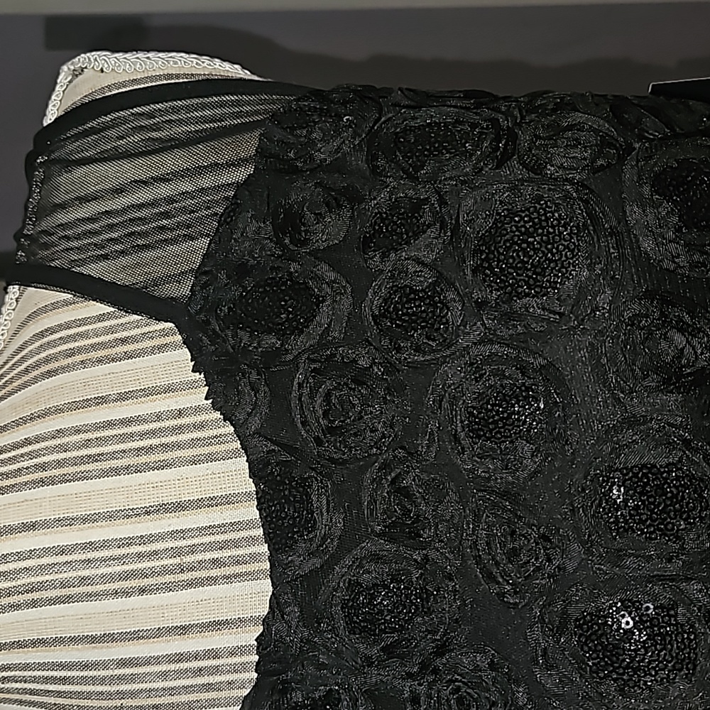 ENFOCUS STUDIO Women Black Sequin Ribben Gown Size 12 - Picture 10 of 14